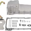 302-1 81074 LS Swap Retrofit Oil Pan Kit Compatible with GM Classic Car Muscle Car Trucks LS Gen III IV Aluminum 1955-87 Fits for LS1 LS2 LS3 LS6 LSX 4.8L 5.3L 5.7L 6.0L 6.2L Engines (Silver)