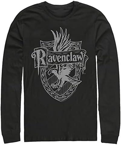 Harry Potter Warner Brothers Sorcerer's Stone Ravenclaw Crest Men's Tops Long Sleeve Tee Shirt, 5X-Large
