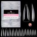 UNA GELLA Medium Stiletto Nail Tips, 312pcs Stiletto Gel Nail Tips, Clear Acrylic Medium Stiletto Press on Nails For Nail Extension Nail Art DIY Salon 12 Sizes