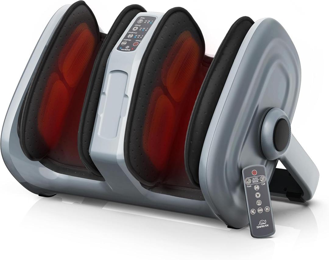 Snailax Shiatsu Foot Massager with Heat, Foot Calf Massager for Plantar Fasciitis, Deep Kneading Rolling Compression, Leg Massager, Christmas Gifts for Women, Men