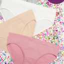 Fruit of the Loom Girls' Stretch Seamless Bikini Briefs, Lilas/Sand/Grey Heather/White, X-Large