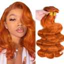Bundles Human Hair 22 24 26 Inch Body Wave Orange Ginger Bundles Unprocessed Raw Brazilian Virgin Remy Quick Weave for Black Women