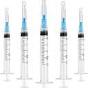 100 Pack 2.5ml Syringes with Needle, 23Ga 1 Inch Needle Luer lock Syringe, Disposable Plastic Syringe for Liquids Measuring and Dispensing
