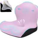 Seat Cushion for Office Chair and Car, L-Shaped Ergonomic Car Seat Cushions, Memory Foam Chair Cushion, Lumbar Support Pillow for Wheelchair, Car, Home, Office, Desk, Pink