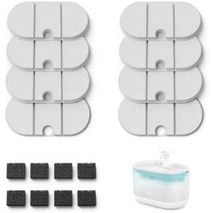 PETLIBRO 8 Packs Replacement Filters for Capsule Cat Water Fountain PLWF002, 4 Months Set of Replacement Filters for Ultra Quiet Pet Water Fountain
