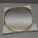12 Inch Aluminum Framed Modern Gold Round Wall Mirror, Small Metal Framed Mirror for Bathroom, Living Room, Entryway, Hallway Decoration (Gold, 12x12)