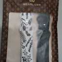 Wearlizer 2 Packs Floral Engraved Compatible with Apple Watch Bands 38/40/41/42/44/45/46/49mm Women, Cute Two-Tone Soft Silicone Strap for iWatch Series 11 10 9 8 7 6 5 4 3 SE/Ultra 3 2 1 (Grey/Black + White/Black)