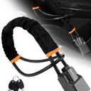 Tevlaphee Steering Wheel Lock Seat Belt Lock Universal Anti Theft Car Device Car Lock Car Theft Prevention with 3 Keys for Car Security Fit Most Vehicles Truck SUV Van (Black)