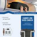 ECOHUB Carry On Luggage Airline Approved, 21 Inch Height Softside Carry On Suitcase with Spring Shock-Absorbing Spinner Wheels, Lightweight Travel Luggage with TSA Lock, Fits 22x14x9 Carry-On Bag