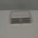 Acrylic Jewelry Box 3 Drawers,Velvet Jewellery Organizer,Earring Rings Necklaces Bracelets Display Case Gift for Women,Girls