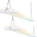 JESLED LED Shop Lights 4FT, 3CCT Selectable 50W 7500LM, Linkable, ETL
3CCT 4000K/5000K/6500K, 30W/40W/50W Adjustable, Utility Commercial Bay Light, Plug & Play, Ceiling or Hanging Mount, 2 Pack