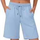 Girls Bermuda Shorts Wide Leg | Knee Length, Wide Leg, Baggy, Drawstring, High Waist, 2 Pockets, Sweat Shorts, Casual, Summer, for Girls 5-14Y, Kids, Play