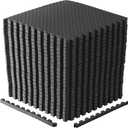 CAP Puzzle Exercise Mats | 1 Thick EVA Interlocking Foam Tiles for Home Gym Flooring | Multiple Options (Diamond - Black)