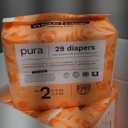 Pura Hypoallergenic Diapers Size 2 (7-13 lbs) Monthly Pack, Totally Chlorine Free, Wetness Indicator, Suitable for Sensitive Skin, Soft Organic Cotton Comfort, Overnight, 6 Packs of 29 (174 Diapers)