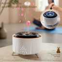 HODEMI Small Cool Mist Humidifier & Home Essential Oil Diffuser  Top Fill Ultrasonic Aromatherapy with Remote, Flame & Jellyfish Mist Modes, Timer & Auto Shut-Off, for Bedroom, Office, Plants (White)