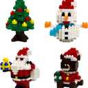 Pinkiwine 4 Pack Christmas Building Block Toys for Kids Boys Girls Teens Christmas Stocking Stuffers Gifts