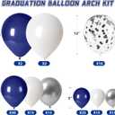 Graduation Decorations 2026 Graduation Party Decorations Set of 4 Boxes with 129pcs Balloons Arch Garland Kit Party Supplies for Any Grades Blue