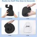 jiaao Neck Pillow Airplane, Memory Foam Travel Neck Pillows for Long Flight, 3D Eye Masks, Ear Plugs and Portable Drawstring Bag, Napping Pillow for Home, Road Trips, Sleep Rest and Travel Use