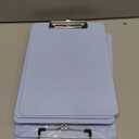 Light Blue Plastic Clipboard with Low Profile Clip (Pack of 6) - Letter Size Clipboard Blue with Flat Clip, A4 Size Acrylic Clip Board for Boys and Girls | Cute College & Back to School Supplies