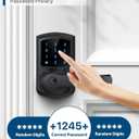 HIDALIFE Keyless Entry Door Lock with Keypad and Handle for Front Doors, Touchscreen Electronic Door Lock, Anti-peep Password, Auto-Locking, Matte Black