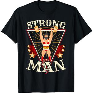 Circus Shirt - Vintage Circus Strongman Costume T-Shirt, Size Small