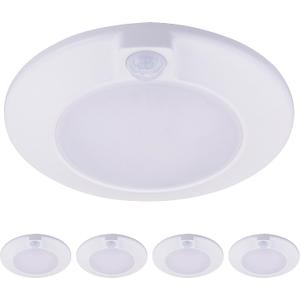 CLOUDY BAY [4 Pack] Motion Sensor Ceiling Light Indoor,120V CRI90 10W 5000K Bright Day Light,6.5 inch LED Flush Mount Ceiling Lighting Fixture for Garage,Walk-in Closet,Attic,Pantry Wet Location