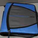 Case-it Mighty Zip Tab Zipper Binder, 3" O-Ring with 5-Color tabbes, Expanding File Folder and Shoulder Strap and Handle, D-146-Denim Blue