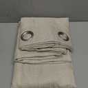 jinchan Beige Linen Textured Curtains 96 Inch Long 2 Panels for Living Room Grommet Top Light Filtering Window Drapes for Bedroom Heathered Beige