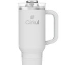 Cirkul 40oz All-Day StrawSip Double-Wall Insulated Stainless Steel Tumbler with Handle, Fog (Light Gray)