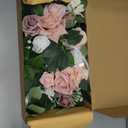 Wedding decor (pack of 2) Welcome Sign Flower Backdrop Garland For Ceremony Reception Wall Easel Home Decoration Entryway Faux Outdoor Board Head Table Decor (Dusty Rose)