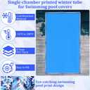 6 Pack 0.7mm Thicker Pool Cover Water Bags Winter Water Tubes 8 ft PVC Pool Cover Weights Printed Pattern Heavy Duty 3 Layer Composite Material for Inground Swimming Winter Winterizing