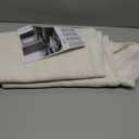 LAMIT Semi Sheer Linen Window Curtains 63 Inch Length, Light Filtering Neutral Curtain Panels Farmhouse Back Tab and Rod Pocket Drapes for Bedroom, Cream Ivory, 2 Panels, 52 x 63 Inch (Natural)