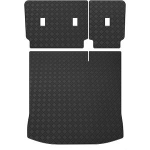 TTX LIGHTING Waterproof Leather Cargo Liner & Backrest Mat for Ford Edge 2015-2025 - Custom Fit PU Leather Rear Cargo Liner Protector All Weather Car Accessories (Black Diamond)