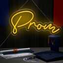 LED Prom Sign 20.08 x 10.43 Inches Acrylic Prom Light up Sign Graduation Party Decoration Neon Graduation Grad Prom Sign Letter Backdrop