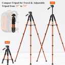 Victiv Tripod 74-Camera-Tripod for Cell Phone, Aluminum Professional Heavy Duty Camera Tripod Stand, Tripod for Camera DSLR SLR with Carry Bag, Compatible with Canon Nikon iPhone