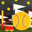 Hooqict Softball Pinata with Blindfold and Bat Stick Softball Birthday Party Decorations for Sports Day Party Supplies School Classroom Activities