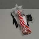 10 Pack Christmas Decorations Outdoor Solar Candy Lights, Multicolor Solar Lights with USB Charge, 10 Modes Waterproof Lights with 150 LEDs, Outdoor Christmas Decoration for Yard Path