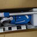 Pool Vacuum for Above Ground Pool with a Telescopic Pole, 80Mins Runtime, Handheld Rechargeable Pool Cleaner with 18.5 Gallons/min Powerful Suction for Above Ground/Inground Pools, Hot Tubs, Spas