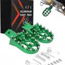 JFG RACING Dirt Bike Foot Pegs,Universal CNC Motorcycle Pit Mini Bike Pegs for KX 50 70 80 85 100 110 Tao Tao DB-X RFZ Lifan KAYO - Green