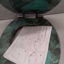Angol Shiold Marble Slow Close Toilet Seat (Elongated, Dark Green)