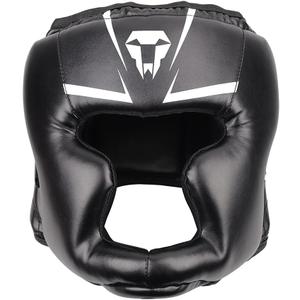 LangRay Boxing Headgear for Kids Adults: MMA Kickboxing Headgear with Mesh, Headgear for Sparring Karate Taekwondo Martial Arts (Large, Black)