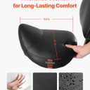 VEVOR Saddle Stool with Back Support and Wheels, 450 LBS Weight Capacity Ergonomic Rolling Stool, Height Adjustable Thickened PU Leather Swivel Saddle Chair for Salon, Spa, Massage, Tattoo, Black