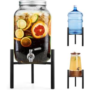 Beverage Water Jug Stand Adjustable 7-12.6 IN - Drink Dispenser Stand Only, Fit 3-5 Gallon Water Jug Holder Container - Portable Drink Stand