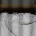 L LOVSOUL Down Alternative Oversized King Comforter, 120x98Inches, Polyester, White, All Season, Box Stitching Design, Corner Tabs