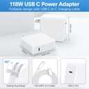 Mac Book Pro Charger-118W USB C Fast Charger Power Adapter Compatible with MacBook Pro/MacBook Air 16 15 14 13 Inch, M1 M2 M3 M4 M5, New iPad Pro and All USB C Device, 6.6ft Charge Cable