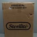 Sterilite 20 Qt Gasket Box, Stackable Storage Bin with Latching Lid and Tight Seal, Plastic Container to Organize Basement, Clear Base and Lid, 6-Pack
