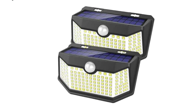 120 LED Outdoor Solar Lights (Back Button Daylight White 2Packs