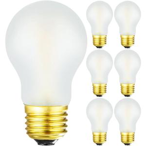 Frosted E26 Edison Bulb A15 Light Bulb 6W Equal 60 watt Light Bulb Dimmable AC120V Warm 2700K E26 Led Bulb for Pendant,Chandeliers,Vanity,Wall sconces Edison Light Bulbs 60 Watt 600lm 6Pack