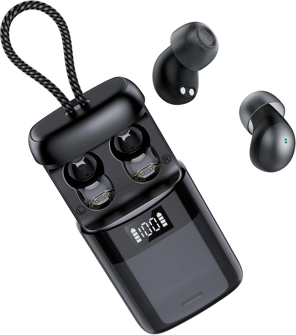 Sleep Earbuds Bluetooth 6.0 in Ear, Sleep Headphones with Sleep Monitor APP, 2026 New Mini Sleep Ear Buds with Small Earplugs for Side Sleepers, 48H Playtime Sleep Earphones with Sleep Mode Black