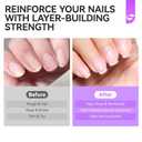 4 x Nail Ridge Filler For Damaged Nails: Gelike ec 8 in 1 Nail Strengthener for Thin Nails and Growth - Protein Nail Ridge Filler with Top Coat Free